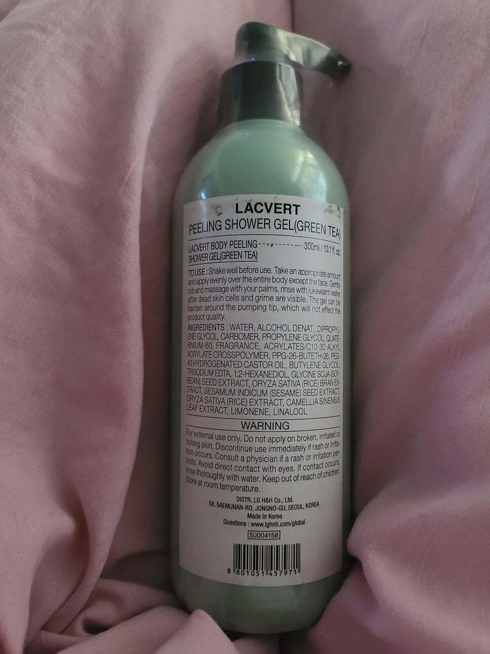 LACVERT Body Peeling Green Tea 10.1 fl. oz Removes dead skin cells to keep the s
